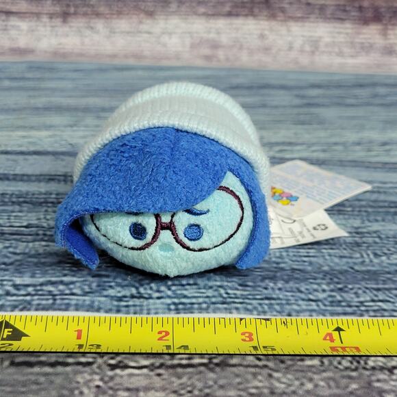 Disney Tsum Tsum Sadness Inside Out 3.5” Mini Plush with tags blue - Picture 1 of 5